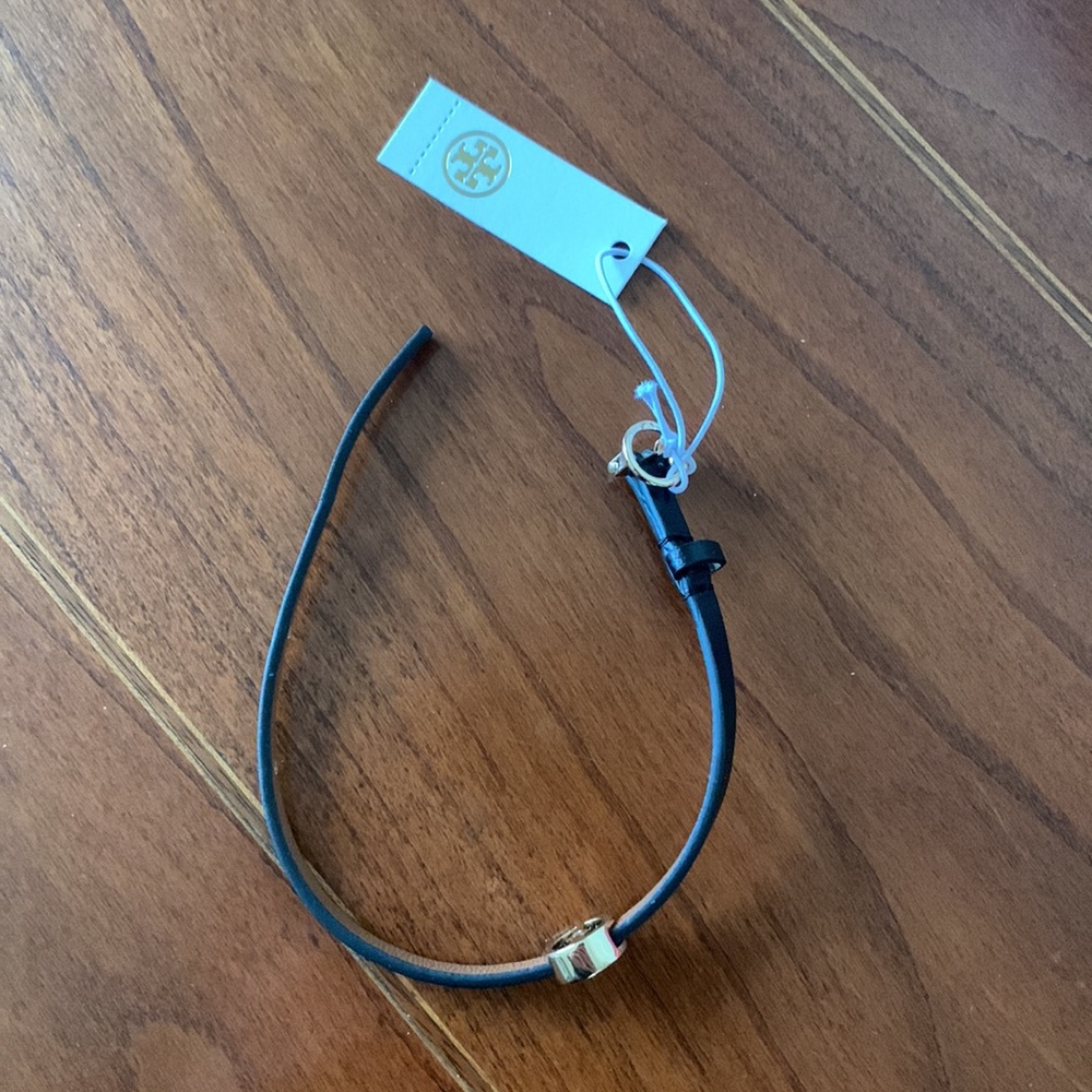 Tory Burch Miller Leather Bracelet Black NWT - Picture 4 of 7